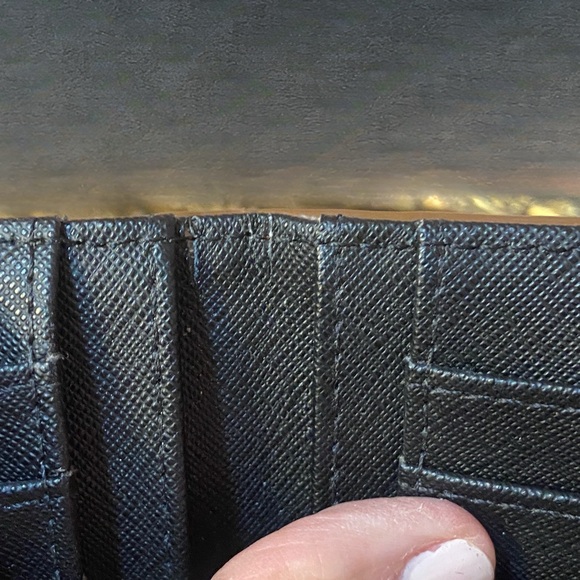 Fossil Brown and Black Spotted Animal Leather Long Wallet Snap Close 7x3.5x1 - Picture 4 of 6